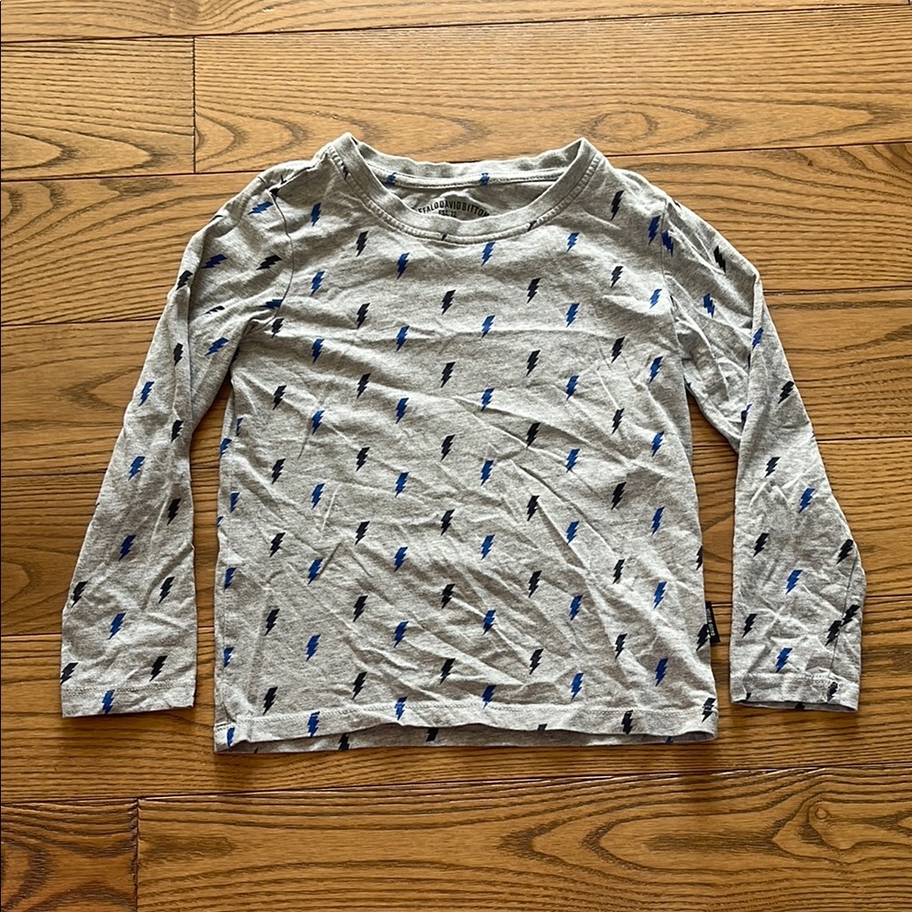 Buffalo David Bitton Gray and Blue Long Sleeve Tee